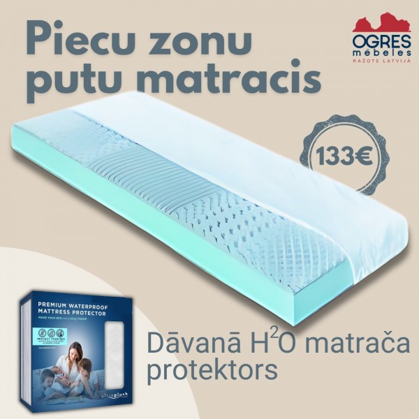 Matracis LOTOS - bezatsperu matracis ar putu pildījumu Ogrē