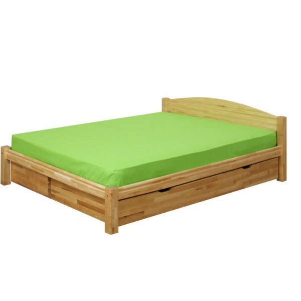 Gulta JST/ MALVA - Bērza koka gulta ar noapaļotu galvagali Ogre, Ogres mēbeles, mēbeles Ogrē
